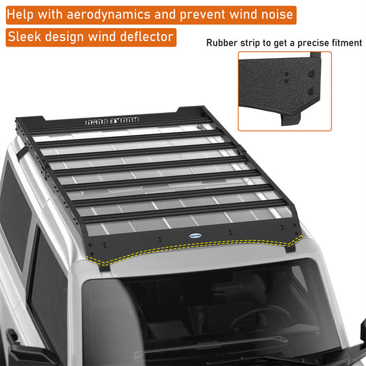 2021-2026 2-Door Ford Bronco Roof Rack Luggage Rack 4x4 Truck Parts Hooke Road b8929-2s 7