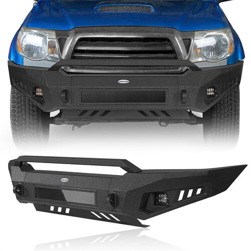 Tacoma Aftermarket Front Bumper w/ Skid Plate For 2005-2011 Toyota Tacoma - Hooke Road B4025S 2