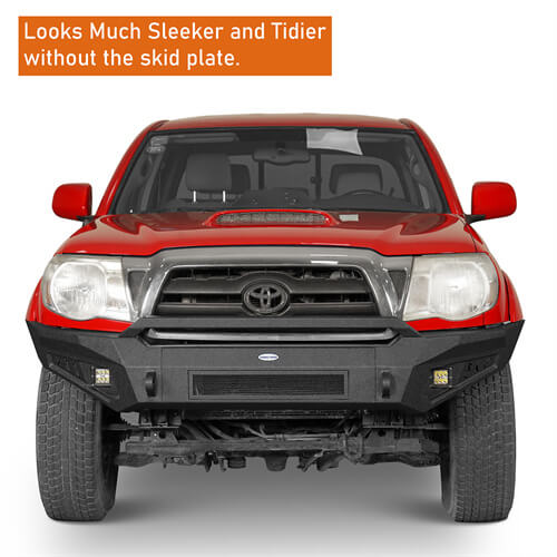 Load image into Gallery viewer, Tacoma Aftermarket Front Bumper w/ Skid Plate For 2005-2011 Toyota Tacoma - Hooke Road B4025S 9
