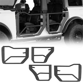 2021-2023 Ford Bronco 4-Door Adventure Tube Half Front & Rear Doors - HookeRoad b8916s 1