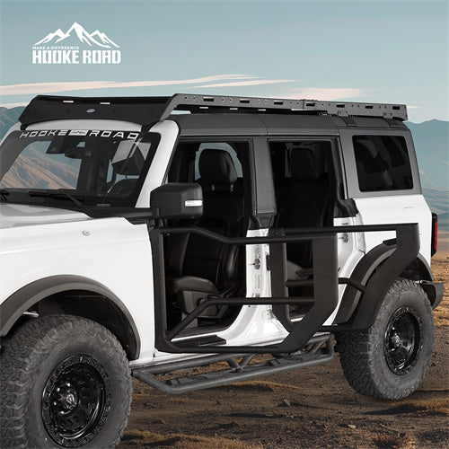 2021-2023 Ford Bronco 4-Door Adventure Tube Half Front & Rear Doors - HookeRoad b8916s 3