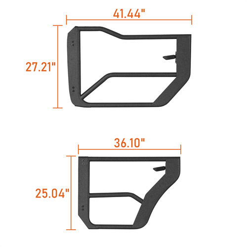 Load image into Gallery viewer, 2021-2023 Ford Bronco 4-Door Adventure Tube Half Front &amp; Rear Doors - HookeRoad b8916s 5
