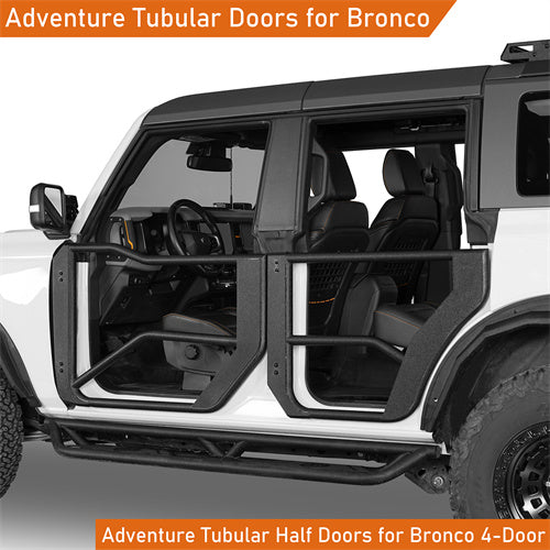 2021-2024 Ford Bronco Adventure Tube Half Front & Rear Doors - HookeRoad b8916s details 10