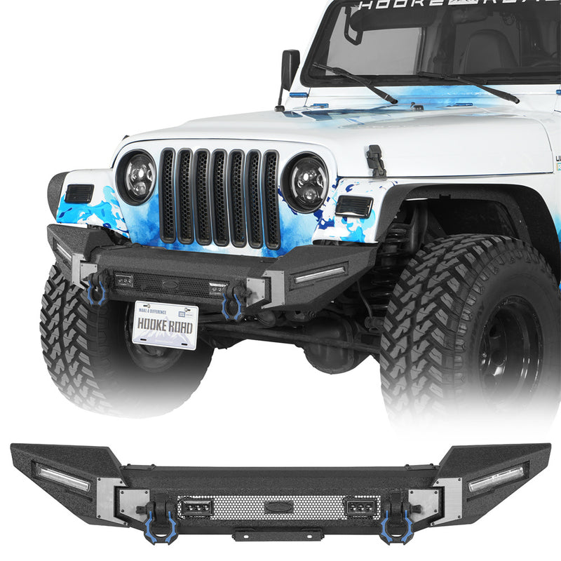 Load image into Gallery viewer, Aftermarket Front Bumper for 87-06 Jeep Wrangler YJ &amp; Wrangler TJ Hooke Road b1092s 1
