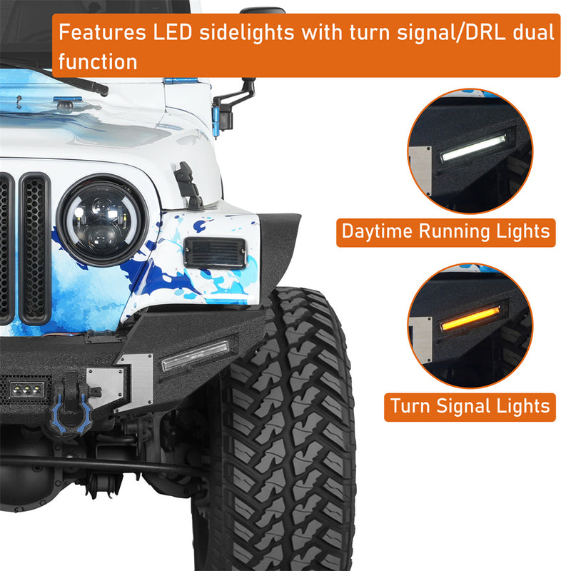 Load image into Gallery viewer, Aftermarket Front Bumper for 87-06 Jeep Wrangler YJ &amp; Wrangler TJ Hooke Road b1092s 6
