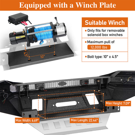 Aftermarket Full Width Front Bumper 2014-2024 Toyota 4Runner Hooke Road       b9825s 5