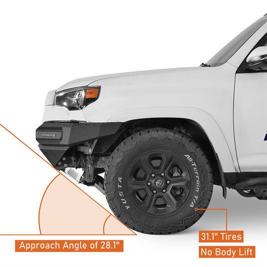 Aftermarket Full Width Front Bumper 2014-2024 Toyota 4Runner Hooke Road       b9825s 6