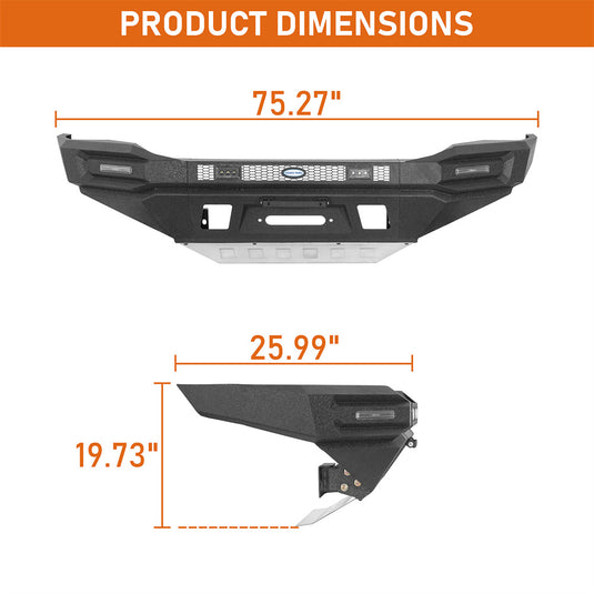 Aftermarket Full Width Front Bumper 2014-2024 Toyota 4Runner Hooke Road       b9825s 7