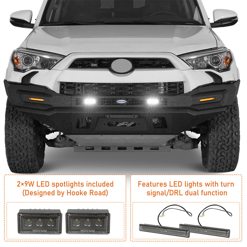 Load image into Gallery viewer, Aftermarket Full Width Front Bumper 2014-2024 Toyota 4Runner Hooke Road       b9825s 8
