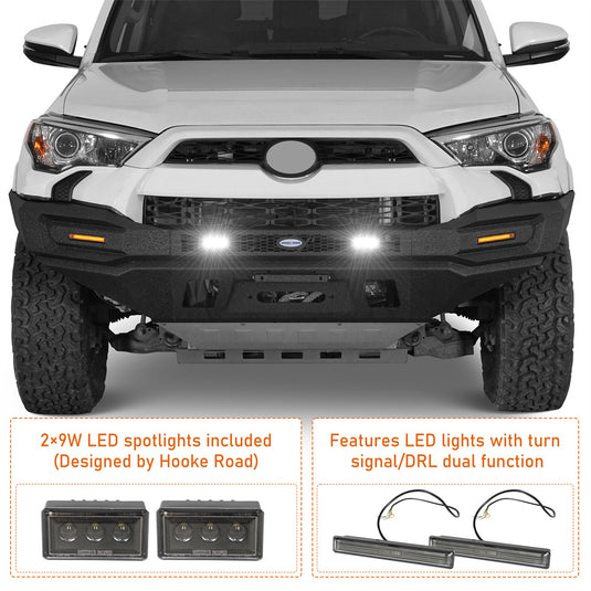 Aftermarket Full Width Front Bumper 2014-2024 Toyota 4Runner Hooke Road       b9825s 8