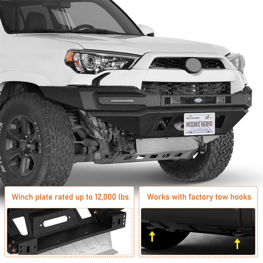 Aftermarket Full Width Front Bumper 2014-2024 Toyota 4Runner Hooke Road       b9825s 9