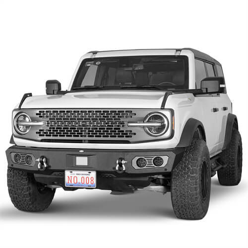 Load image into Gallery viewer, Aftermarket Front Bumper Off Road Parts w/D-Rings &amp; LED Lights For 2021-2023 Ford Bronco - Hooke Road b8922s 4
