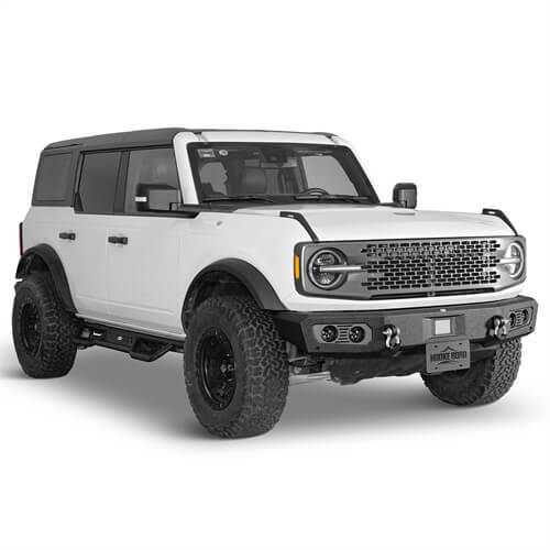 Load image into Gallery viewer, Aftermarket Front Bumper Off Road Parts w/D-Rings &amp; LED Lights For 2021-2023 Ford Bronco - Hooke Road b8922s 5
