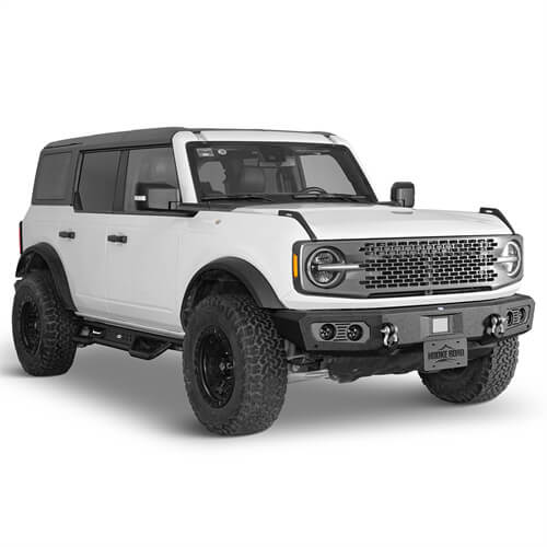 Aftermarket Front Bumper Off Road Parts w/D-Rings & LED Lights For 2021-2023 Ford Bronco - Hooke Road b8922s 5