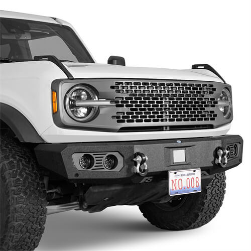 Load image into Gallery viewer, Aftermarket Front Bumper Off Road Parts w/D-Rings &amp; LED Lights For 2021-2023 Ford Bronco - Hooke Road b8922s 7
