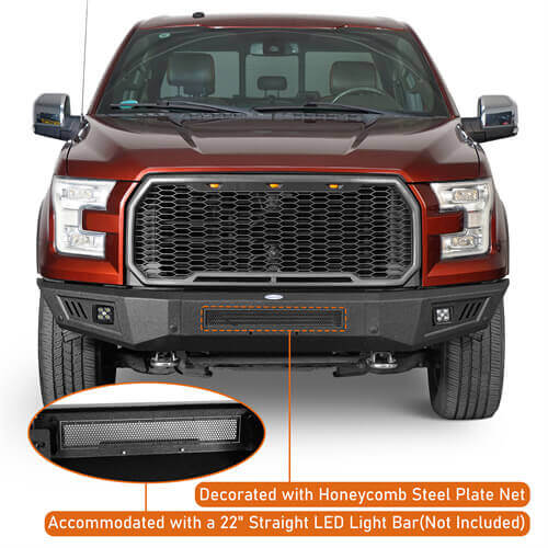 2015-2017 Ford F-150 Front Bumper Aftermarket Bumper Pickup Truck Parts - Hooke Road b8281 11