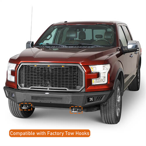 2015-2017 Ford F-150 Front Bumper Aftermarket Bumper Pickup Truck Parts - Hooke Road b8281 14