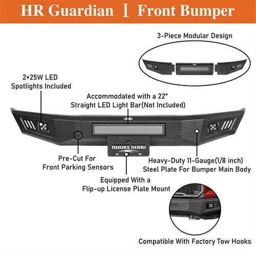 2015-2017 Ford F-150 Front Bumper Aftermarket Bumper Pickup Truck Parts - Hooke Road b8281 19