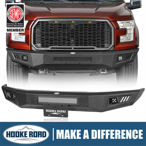 2015-2017 Ford F-150 Front Bumper Aftermarket Bumper Pickup Truck Parts - Hooke Road b8281 1