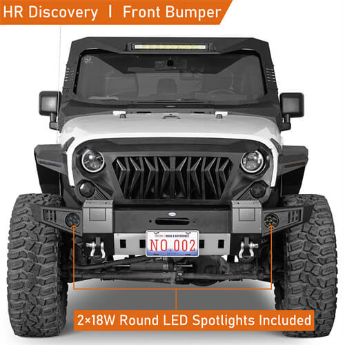 2007-2018 Jeep Wrangler JK Front Bumper Jeep JK Accessories - Hooke Road b2092s 11
