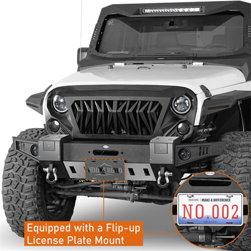 2007-2018 Jeep Wrangler JK Front Bumper Jeep JK Accessories - Hooke Road b2092s 14