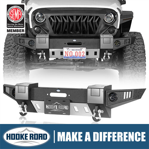 2007-2018 Jeep Wrangler JK Front Bumper Jeep JK Accessories - Hooke Road b2092s 1