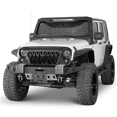 2007-2018 Jeep Wrangler JK Front Bumper Jeep JK Accessories - Hooke Road b2092s 4