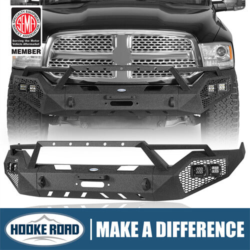 2013-2018 Ram 1500 Aftermarket Front Bumper 4x4 Truck Parts - Hooke Road b6020s 1