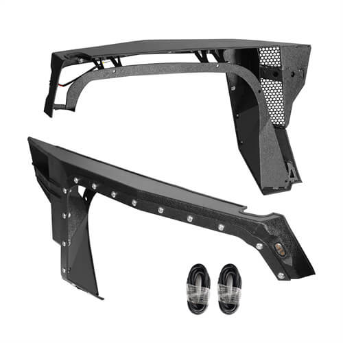 Load image into Gallery viewer, 2018-2024 Jeep JL&amp; JT Front Fender Flares Wheel Well Guards 4x4 Jeep Parts - Hooke Road b3054s 23
