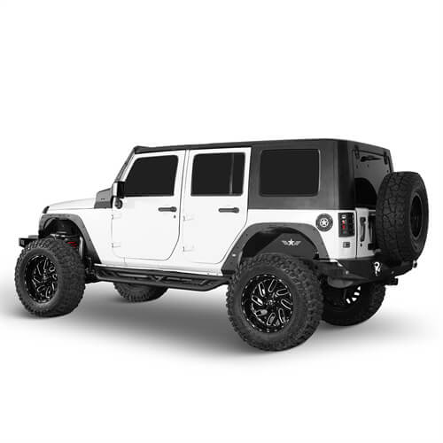 2007-2018 Jeep Wrangler JK Front & Rear Fender Flare Kit Jeep JK Accessories - Hooke Road b2093s 5