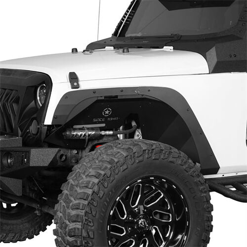 2007-2018 Jeep Wrangler JK Front & Rear Fender Flare Kit Jeep JK Accessories - Hooke Road b2093s 7