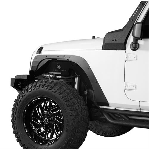 2007-2018 Jeep Wrangler JK Front & Rear Fender Flare Kit Jeep JK Accessories - Hooke Road b2093s 8