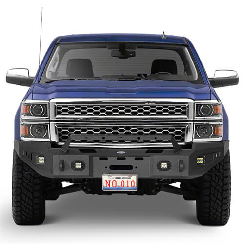 Load image into Gallery viewer, Hooke Road Aftermarket Full Width Front Bumper 4x4 Truck Parts For 2014-2015 Chevy Silverado 1500 b9028 3
