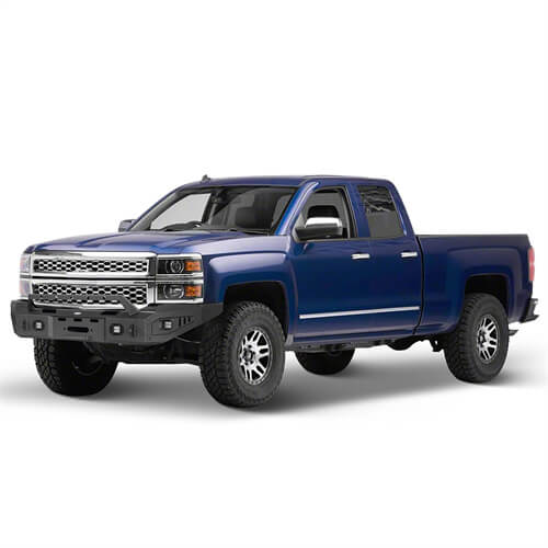 Load image into Gallery viewer, Hooke Road Aftermarket Full Width Front Bumper 4x4 Truck Parts For 2014-2015 Chevy Silverado 1500 b9028 7
