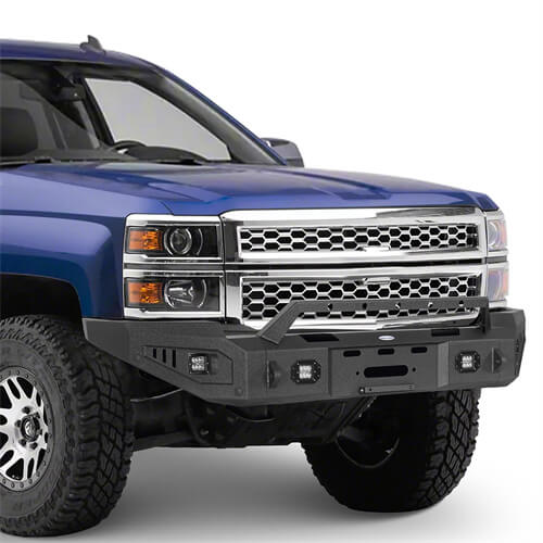 Load image into Gallery viewer, Hooke Road Aftermarket Full Width Front Bumper 4x4 Truck Parts For 2014-2015 Chevy Silverado 1500 b9028 8

