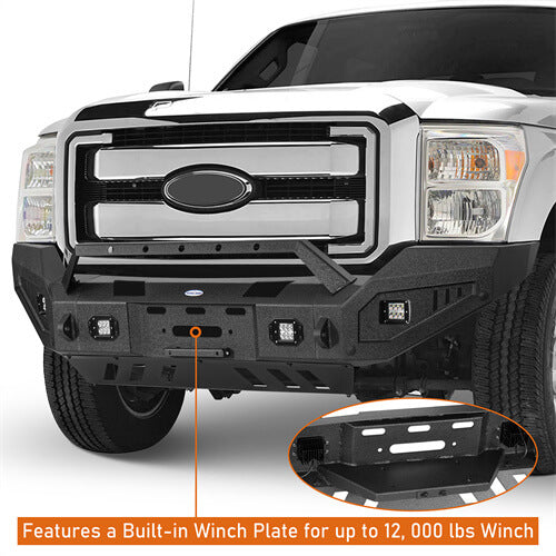 Aftermarket Full-Width Ford F-250 Front Bumper Pickup Truck Parts For 2011-2016 Ford F-250 - Hooke Road  b8525 12