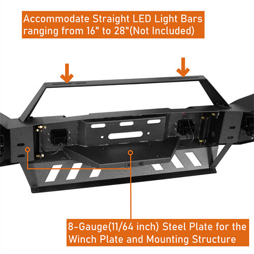 Aftermarket Full-Width Ford F-250 Front Bumper Pickup Truck Parts For 2011-2016 Ford F-250 - Hooke Road  b8525 15