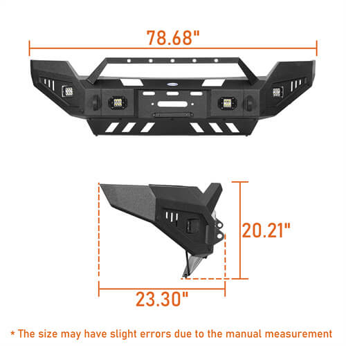 Load image into Gallery viewer, Aftermarket Full-Width Ford F-250 Front Bumper Pickup Truck Parts For 2011-2016 Ford F-250 - Hooke Road  b8525 18
