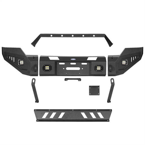 Load image into Gallery viewer, Aftermarket Full-Width Ford F-250 Front Bumper Pickup Truck Parts For 2011-2016 Ford F-250 - Hooke Road  b8525 19
