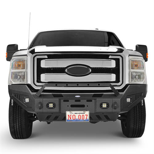 Load image into Gallery viewer, Aftermarket Full-Width Ford F-250 Front Bumper Pickup Truck Parts For 2011-2016 Ford F-250 - Hooke Road  b8525 3

