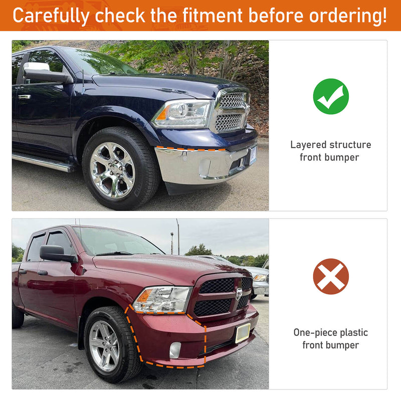 Load image into Gallery viewer, Aftermarket Full Width Front Bumper w/ LED Lights For 2013-2018 Ram 1500 (Excluding Rebel) - Hooke Road
