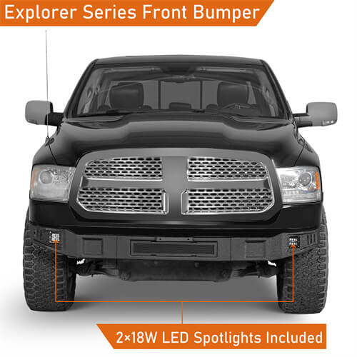 Load image into Gallery viewer, Aftermarket Full Width Front Bumper 4x4 Parts For 2013-2018 Ram 1500 - Hooke Road b6026s 8

