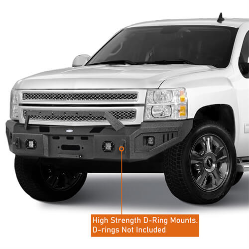 07-13 Chevy Silverado 1500 Aftermarket Full Width Front Bumper 4x4 Parts - HookeRoad b9027 12