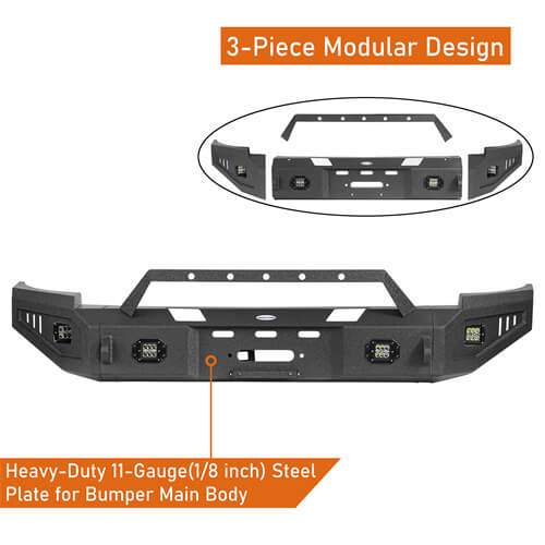 Load image into Gallery viewer, 07-13 Chevy Silverado 1500 Aftermarket Full Width Front Bumper 4x4 Parts - HookeRoad b9027 13
