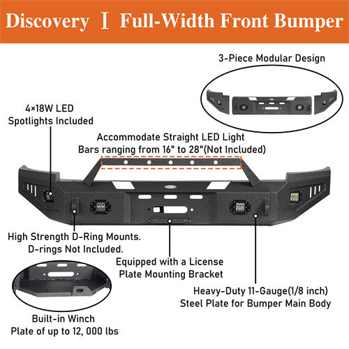 Load image into Gallery viewer, 07-13 Chevy Silverado 1500 Aftermarket Full Width Front Bumper 4x4 Parts - HookeRoad b9027 15
