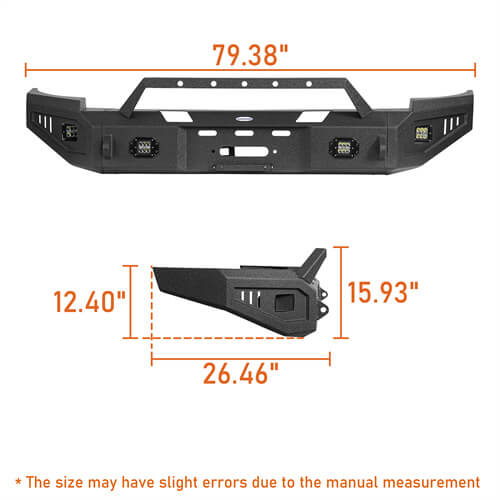 07-13 Chevy Silverado 1500 Aftermarket Full Width Front Bumper 4x4 Parts - HookeRoad b9027 22