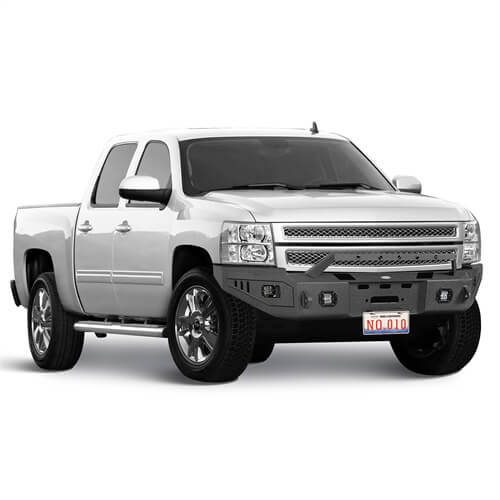 07-13 Chevy Silverado 1500 Aftermarket Full Width Front Bumper 4x4 Parts - HookeRoad b9027 4