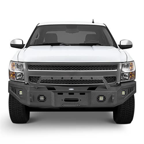 07-13 Chevy Silverado 1500 Aftermarket Full Width Front Bumper 4x4 Parts - HookeRoad b9027 5