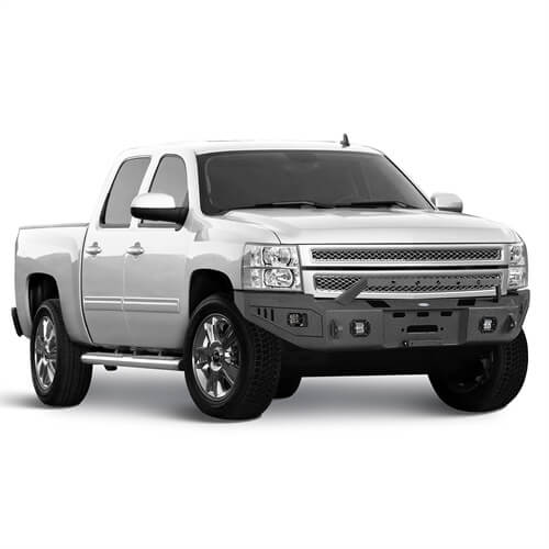 07-13 Chevy Silverado 1500 Aftermarket Full Width Front Bumper 4x4 Parts - HookeRoad b9027 7