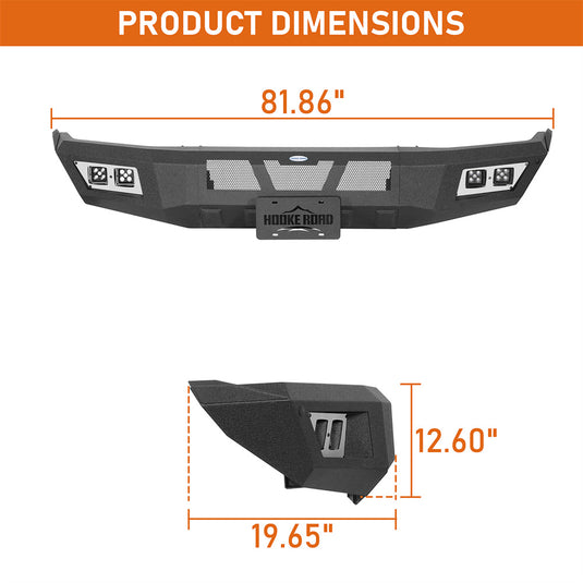 Aftermarket Full-Width Front Bumper for 2014-2021 Toyota Tundra b5023 5